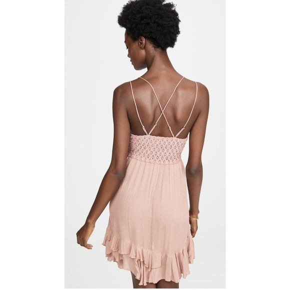 Free People Adella Slip Rose Size S - Picture 3 of 9